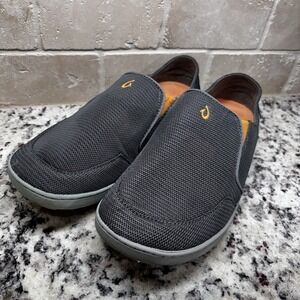OluKai Mens Nohea Mesh Slip On Shoes Size 9.5 Dark shadow Gray, 9.5M Beach Baca
